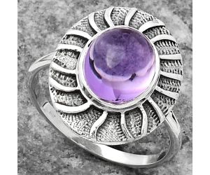 Natural Amethyst Cab - Brazil Ring size-7 SDR159779 R-1085, 8x10 mm
