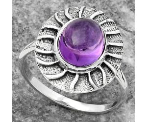 Natural Amethyst Cab - Brazil Ring size-7 SDR159783 R-1085, 8x10 mm