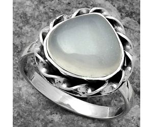 Natural Srilankan Moonstone Ring size-9 SDR159830 R-1083, 12x13 mm