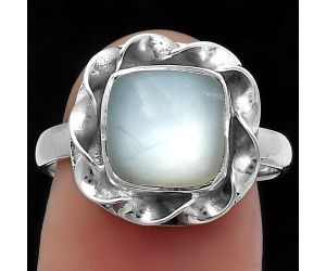Natural Srilankan Moonstone Ring size-7.5 SDR159831 R-1083, 9x9 mm