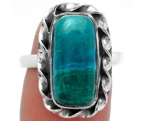 Natural Azurite Chrysocolla Ring size-8 SDR160022 R-1083, 8x17 mm