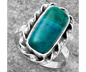 Natural Azurite Chrysocolla Ring size-8 SDR160022 R-1083, 8x17 mm