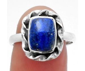 Natural Lapis - Afghanistan Ring size-8 SDR160041 R-1083, 7x10 mm