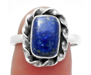 Natural Lapis - Afghanistan Ring size-8 SDR160092 R-1083, 7x11 mm