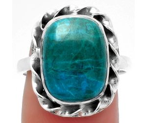 Natural Azurite Chrysocolla Ring size-8 SDR160102 R-1083, 11x15 mm