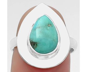 Natural Turquoise Nevada Aztec Mt Ring size-7.5 SDR160139 R-1082, 8x11 mm