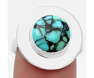 Lucky Charm Tibetan Turquoise Ring size-7.5 SDR160147 R-1082, 10x10 mm