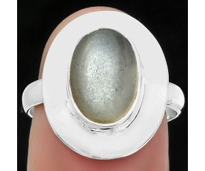 Natural Srilankan Moonstone Ring size-7.5 SDR160159 R-1082, 8x11 mm
