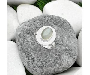 Natural Srilankan Moonstone Ring size-7.5 SDR160159 R-1082, 8x11 mm