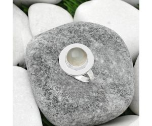 Natural Srilankan Moonstone Ring size-8 SDR160163 R-1082, 10x10 mm