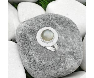 Natural Srilankan Moonstone Ring size-7.5 SDR160164 R-1082, 9x9 mm