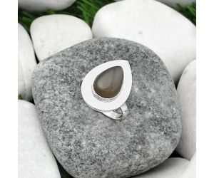Natural Gray Moonstone Ring size-8 SDR160207 R-1082, 9x13 mm