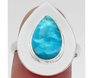 Natural Kingman Turquoise With Pyrite Ring size-8 SDR160229 R-1082, 8x12 mm