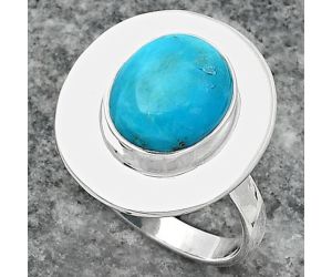 Natural Natural Turquoise Morenci Mine Ring size-8 SDR160230 R-1082, 9x11 mm