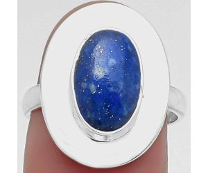 Natural Lapis - Afghanistan Ring size-7.5 SDR160233 R-1082, 8x12 mm