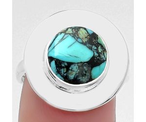 Natural Lucky Charm Tibetan Turquoise Ring size-8 SDR160255 R-1082, 10x10 mm