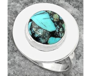 Natural Lucky Charm Tibetan Turquoise Ring size-8 SDR160255 R-1082, 10x10 mm