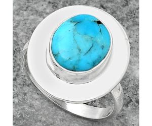 Natural Natural Turquoise Morenci Mine Ring size-8 SDR160267 R-1082, 10x12 mm