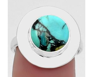 Lucky Charm Tibetan Turquoise Ring size-7.5 SDR160270 R-1082, 10x10 mm