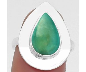 Natural Rare Turquoise Nevada Aztec Mt Ring size-8 SDR160280 R-1082, 9x13 mm