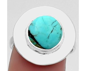 Natural Lucky Charm Tibetan Turquoise Ring size-8 SDR160290 R-1082, 10x10 mm