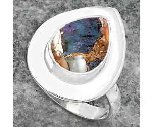 Spiny Oyster Turquoise - Arizona Ring size-7.5 SDR160295 R-1082, 9x13 mm