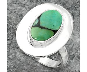 Lucky Charm Tibetan Turquoise Ring size-7.5 SDR160296 R-1082, 8x13 mm