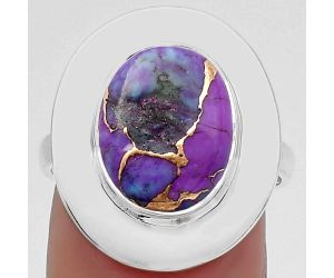 Copper Purple Turquoise - Arizona Ring size-8 SDR160328 R-1082, 10x13 mm