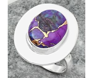 Copper Purple Turquoise - Arizona Ring size-8 SDR160328 R-1082, 10x13 mm