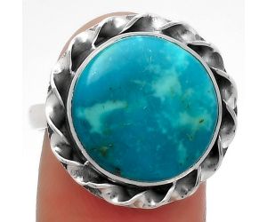 Natural Azurite Chrysocolla Ring size-8.5 SDR160380 R-1083, 14x14 mm
