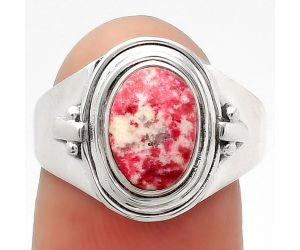 Natural Pink Thulite - Norway Ring size-8 SDR160651 R-1274, 7x10 mm