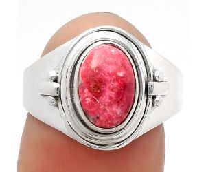 Natural Pink Thulite - Norway Ring size-8 SDR160683 R-1274, 6x9 mm