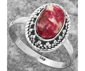 Natural Pink Thulite - Norway Ring size-8 SDR160735 R-1262, 6x10 mm