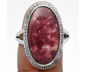 Natural Pink Thulite - Norway Ring size-8.5 SDR160831 R-1307, 12x21 mm