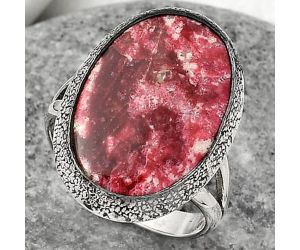 Natural Pink Thulite - Norway Ring size-8.5 SDR160833 R-1307, 14x22 mm
