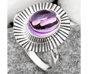 Natural Amethyst Cab - Brazil Ring size-8 SDR160951 R-1086, 8x10 mm