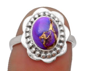 Copper Purple Turquoise - Arizona Ring size-8 SDR161025 R-1088, 8x10 mm