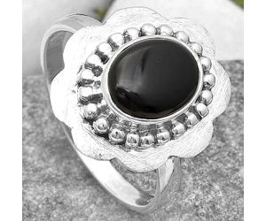 Natural Black Onyx - Brazil Ring size-8.5 SDR161026 R-1088, 8x10 mm
