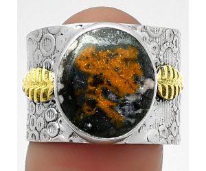 Two Tone - Indian Blanket Jasper Ring size-8 SDR161388 R-1534, 12x14 mm