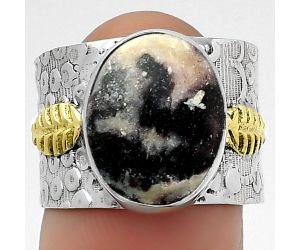 Two Tone - Indian Blanket Jasper Ring size-7 SDR161393 R-1534, 11x14 mm