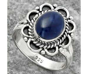 Natural Sodalite Ring size-7.5 SDR161478 R-1256, 8x10 mm