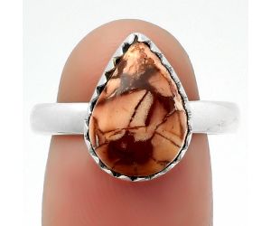 Natural Indian Paint Gemstone Ring size-8.5 SDR161527 R-1210, 9x13 mm