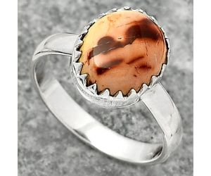 Natural Indian Paint Gemstone Ring size-7.5 SDR161562 R-1210, 10x12 mm