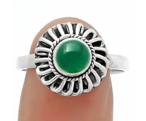 Natural Green Onyx Ring size-8 SDR161590 R-1596, 6x6 mm