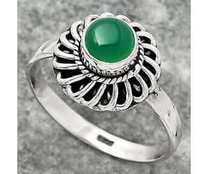 Natural Green Onyx Ring size-8.5 SDR161594 R-1596, 6x6 mm