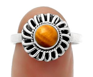 Natural Tiger Eye - Africa Ring size-8 SDR161597 R-1596, 6x6 mm