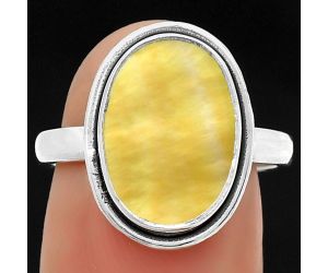 Natural Mother Of Pearl Ring size-7.5 SDR161775 R-1156, 10x14 mm