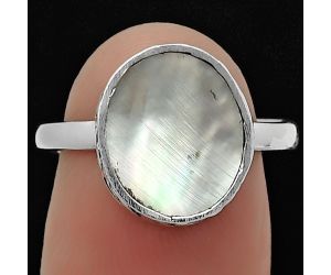 Natural Mother Of Pearl Ring size-7.5 SDR161964 R-1191, 10x12 mm