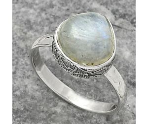 Natural Rainbow Moonstone - India Ring size-8.5 SDR161971 R-1191, 11x11 mm