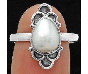 Natural Fresh Water Pearl Ring size-8 SDR162107 R-1104, 8x10 mm